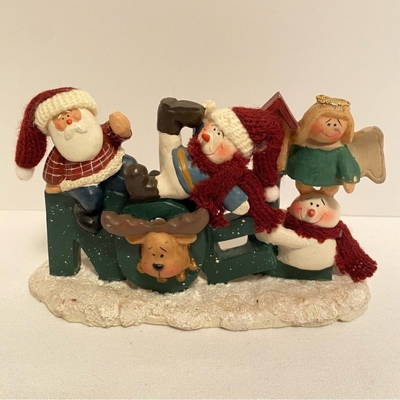 Crazy Mountain Christmas Noel/ Santa/ Snowman Angel Figurine - Picture 1 of 5